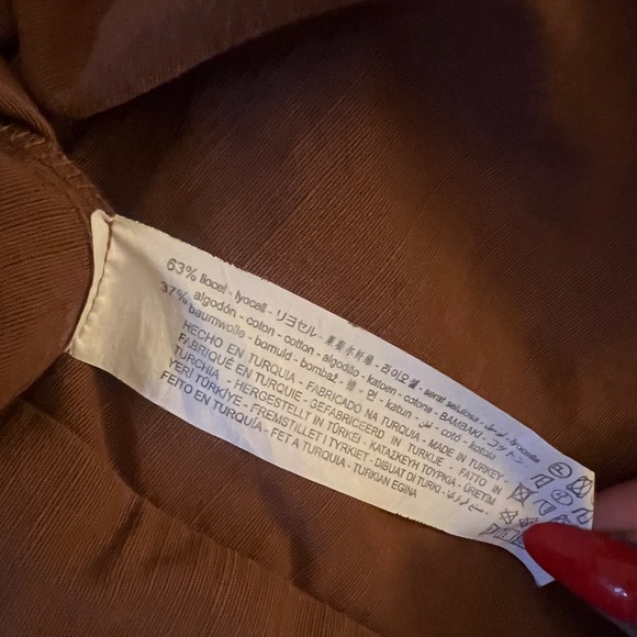 Zara Western Crop Blouse with Tie Front - Picture 7 of 7